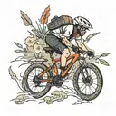 Mtb cyclist tattoo design idea