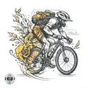 Mtb cyclist tattoo design idea