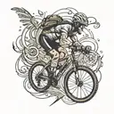 Mtb cyclist tattoo design idea