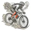 Mtb cyclist tattoo design idea