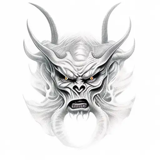 demon, devil, graphics, atmosphere tattoo design idea