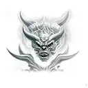 demon, devil, graveyard, graphics, atmosphere tattoo design idea