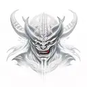 demon, devil, graphics, atmosphere tattoo design idea