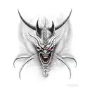demon, devil, graphics, atmosphere tattoo design idea