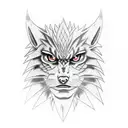 A realistic portrait of Sasuke with his Sharingan eye activated tattoo design idea