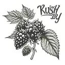 A tattoo design  with the words 'Kush Berry' tattoo design idea