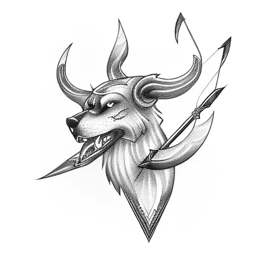 nordic arrow tattoo design idea