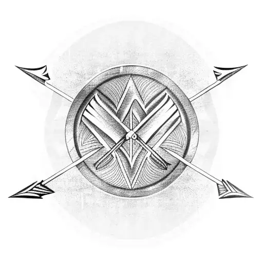 nordic arrow tattoo design idea