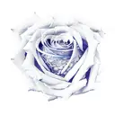 Rose and lace tattoo design idea