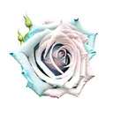 Rose and lace tattoo design idea