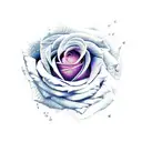 Rose and lace tattoo design idea