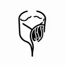  chick behind an empty beer glass tattoo design idea