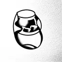  chick behind an empty beer glass tattoo design idea