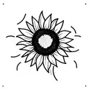 sunflower with bee tattoo design idea