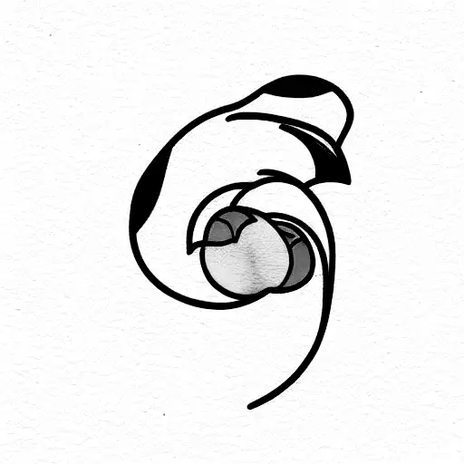 Goose and peach tattoo design idea