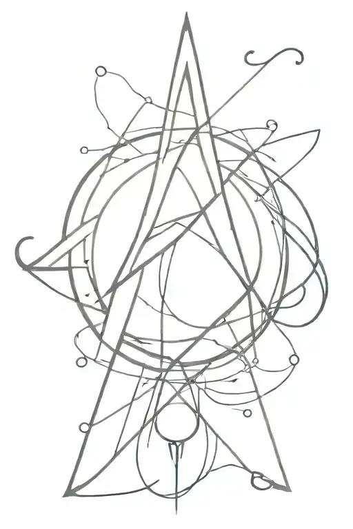 atheist symbole with hint tattoo design idea