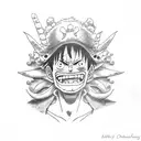 luffy tattoo design idea