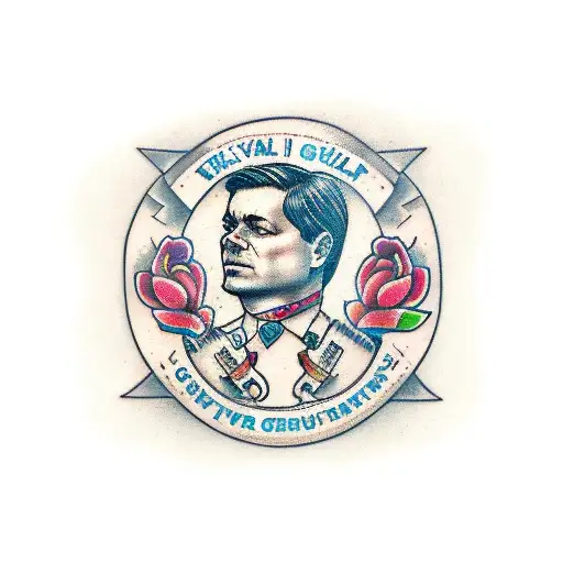 skrzydła "never give up" tattoo design idea