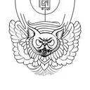 skrzydła "never give up" tattoo design idea