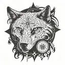 Scroll of kids names  A compass to find my way home.  Wolf (black with blue eyes Soldier.  A Christian cross lightning tattoo design idea