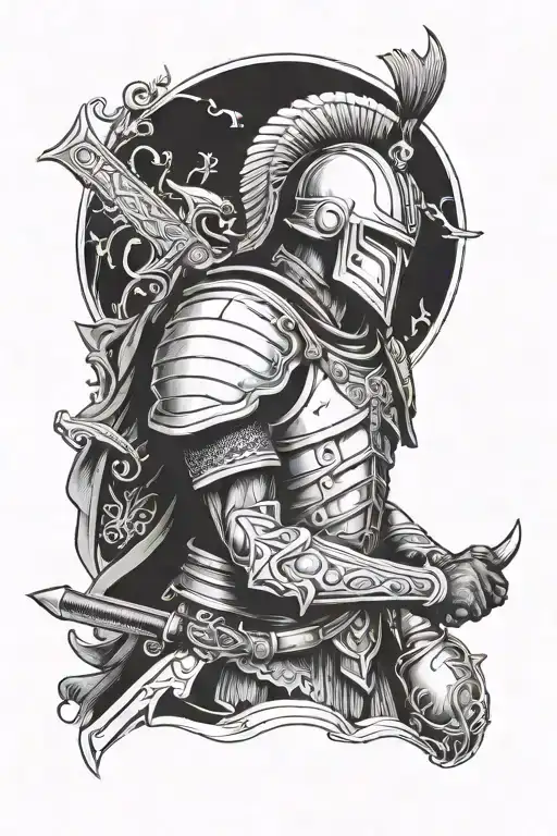 Illyrian soldier tattoo design idea