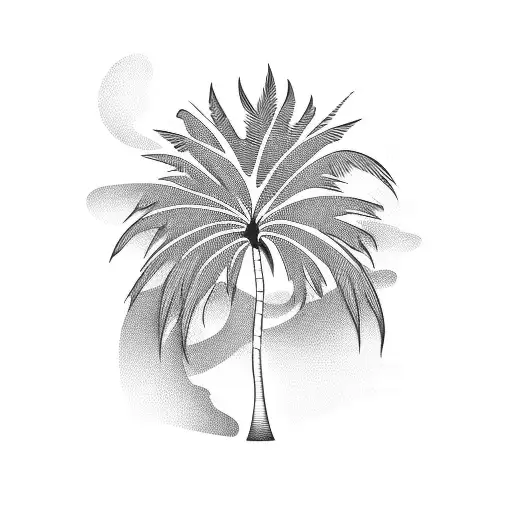 Palm Tree tattoo design idea