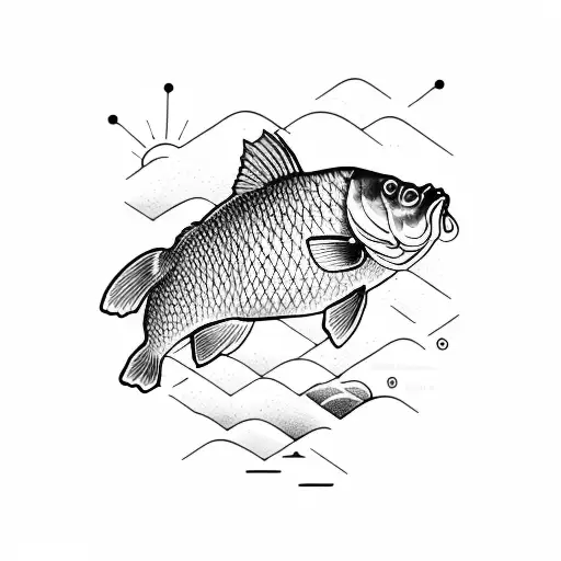 carp fishing tattoo design idea