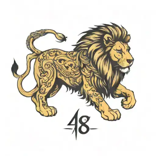 suggest me a tattoo for zodiac sign lion with birthday date is 08th march 2001 in image format  tattoo design idea