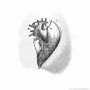 mentally ill heart tattoo design idea