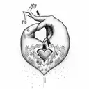 mentally ill heart tattoo design idea