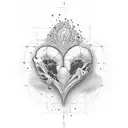 mentally ill heart tattoo design idea
