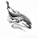 killer whale tattoo design idea