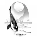 killer whale tattoo design idea