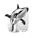 killer whale tattoo design idea