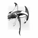 killer whale tattoo design idea