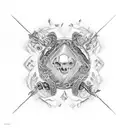 kintsugi drug addiction  tattoo design idea