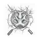 kintsugi drug addiction  tattoo design idea