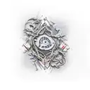 kintsugi drug addiction  tattoo design idea