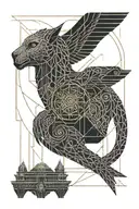 sphinx gate from neverending story tattoo design idea