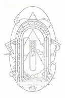 ancient portal to another dimension tattoo design idea