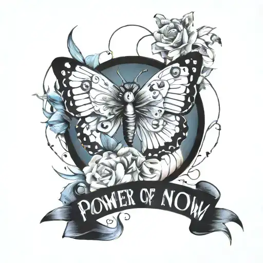 the power of now and il filo  tattoo design idea