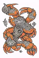 crab glock 17x gen 5 tattoo design idea