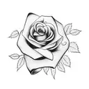 A beautiful rose vine wrapping around a cross tattoo design idea
