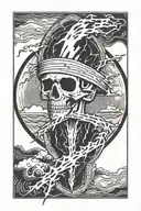 grateful dead lightning bolt tattoo design idea