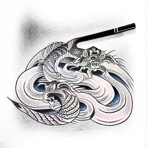 basilisk tattoo design idea