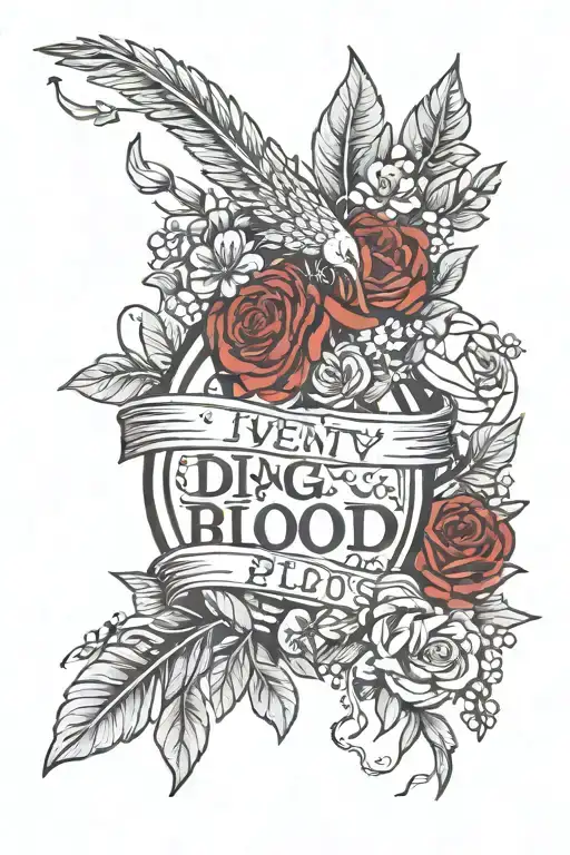 twenty one pilots "my blood" writing tattoo design idea