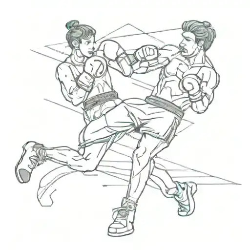 Incorporate prajied colors into a tattoo representing the client's passion for kickboxing tattoo design idea