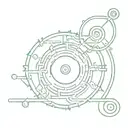 wheel spinning, V incorporated, computer circuit board tattoo design idea