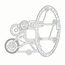 wheel spinning, V incorporated, computer circuit board tattoo design idea