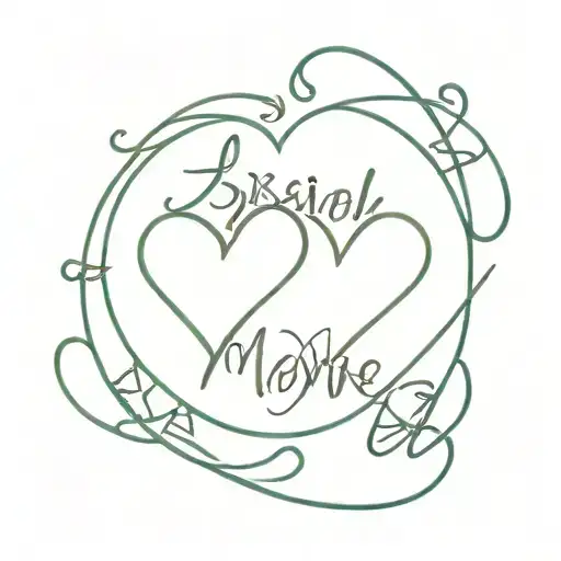 The names Jasiah Monroe and Brooklyn Monroe with a heart around the names with 1/2/19 above Jasiah Monroe and 2/22/24 be tattoo design idea